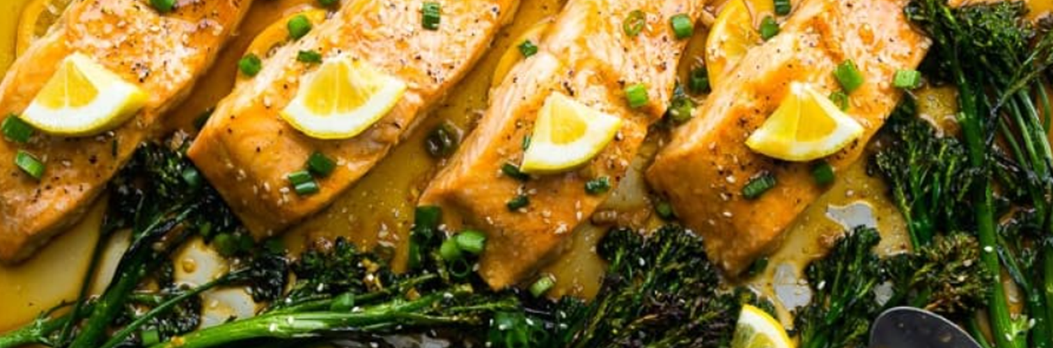 Pan-Seared Salmon with Broccolini & Spaghetti Squash