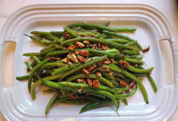 Haricots Verts with Ginger & Pecans