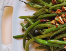 Haricots Verts with Ginger & Pecans
