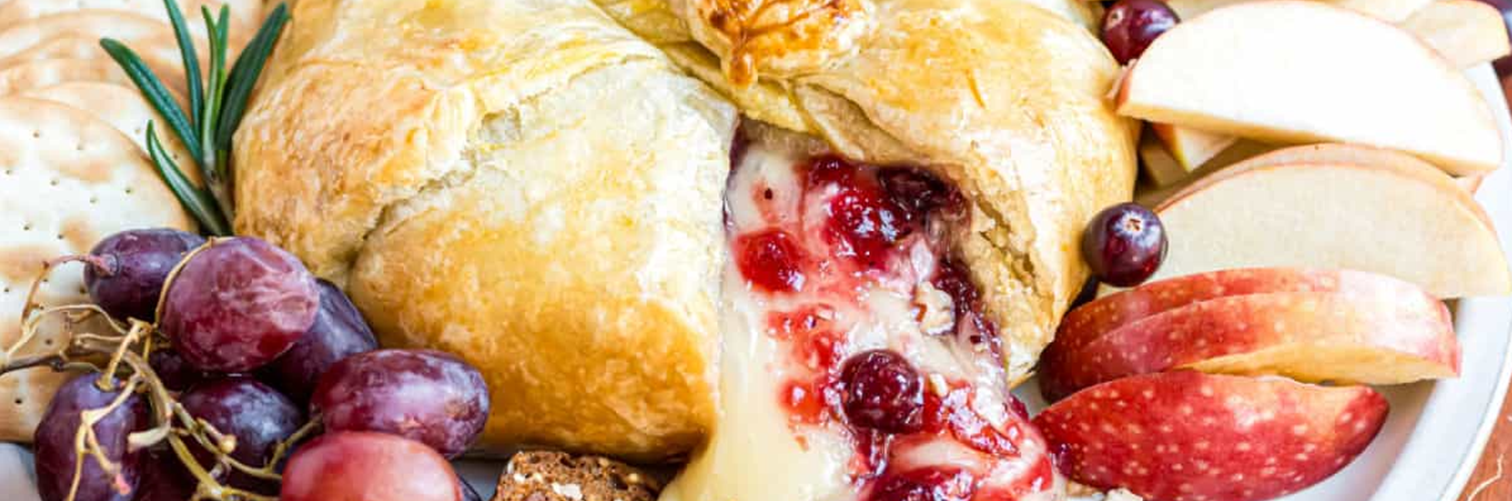 Baked Brie with Cranberry Compote